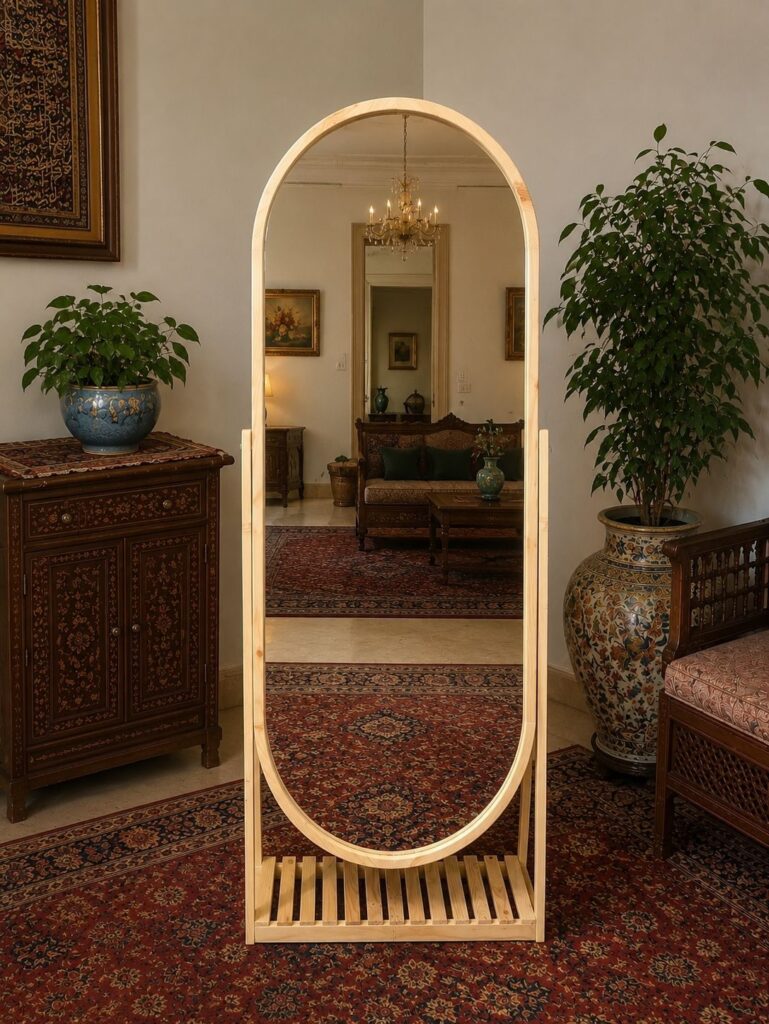 آینه قدی چوبی